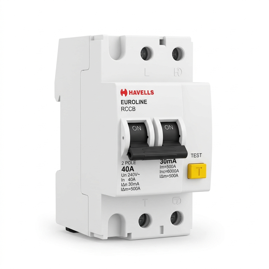 Havells Euroline Residual Current Circuit Breakers (RCCB / ELCB 30mA - 300mA)